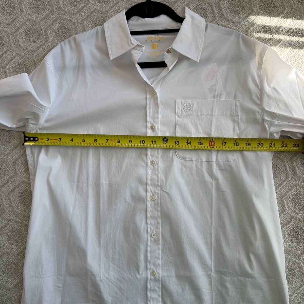 Lilly Pulitzer Relaxed Lilly Shirt Resort White Size Small NWT - Picture 13 of 16
